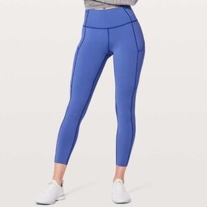Lululemon Fast Free 7/8 Tight II HR Nulux Size 8 Moroccan Blue